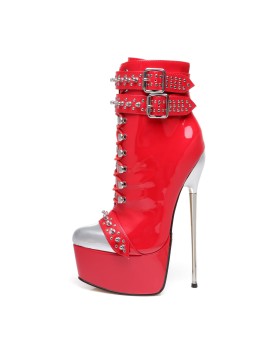 Slick EVIL red booties on...